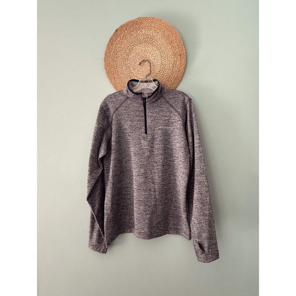 Columbia Sweatshirt Mens S Small - Grey Great Hart Mountain III Half Zip